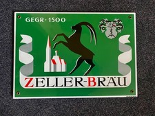 Emailschild Zeller Bräu