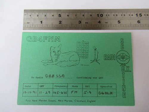 Vintage radio qsl karte - karte, gb4fnm