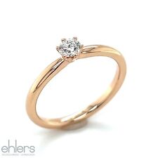 Brillantring 585er Rotgold 14kt Solitär Antrag Diamant NEUWARE 50% red. 501-65