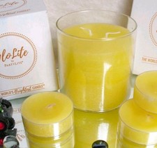 PartyLite WILD LEMONGRAS🍋GloLite Duftwachsglas + 4 Maxi Teelicht OVP G26B811⛱️