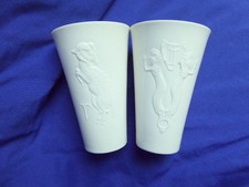 2 " Fürstenberg " Sternzeichen Porzellan Becher / Vase n. Widder und Zwillinge
