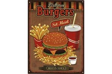 Shabby Blechschild Fast Food