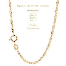 Edle Goldkette Singapurkette