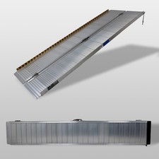 Rollstuhlrampe Rampe 213 cm klappbar leicht Alu Auffahrrampe Schwellenrampe