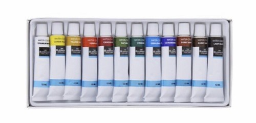 Boite peinture huile tubes - 12,