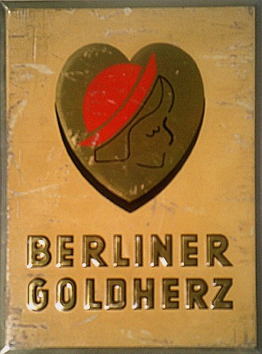 Berliner goldherz blechschild - berliner,
