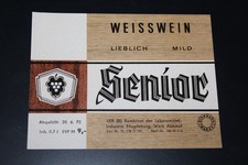 älteres Weißwein Etikett