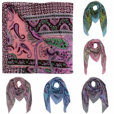 Baumwolltuch Paisley Blumen