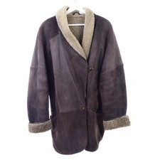 ELEMENTS Mantel Jacke Lammfellmantel Lammfell Braun Gr. 42 XL 