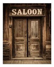 Vintage Western Saloon-Tür Wandkunst Rustikale Dekoration Urbane Szene