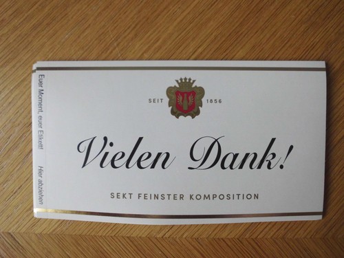 Stück sekt aufkleber sags - 10,