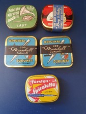 5 Grammophon Nadel-Dosen mit Nadeln