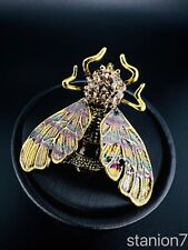 Strass Biene Brosche Nacht Motte Käfer Wespe Anstecknadel Damen Mode Schmuck m29