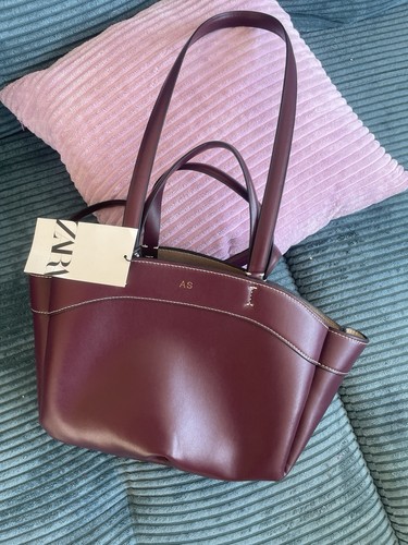 Burgunderrote zara tasche neu - burgunderrote,