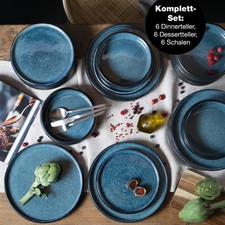 SOLID 18tlg Tafel Service Blau