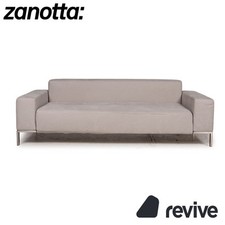 Zanotta Alfa Stoff Sofa Grau Zweisitzer Couch