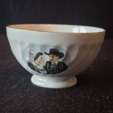 (24) Alter kleiner Bol, Bowl, Café au Lait, BRETAGNE, H 6,5 cm, Gien, Frankreich