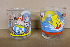 2 Sammelgläser Nutella Limited Edition Asterix & Obelix und Simpsons