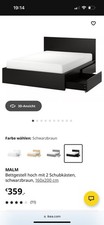 IKEA Malm Bett 160x200 Schwarz