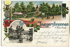 Litho AK Reinbek,Gasthaus Jägersbronnen,bei Barsbüttel,Hamburg 1899