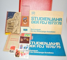 DDR Konvolut FDJ - Artur Becker Medaille,Abzeichen bronze/silber/gold ,Liederbuc