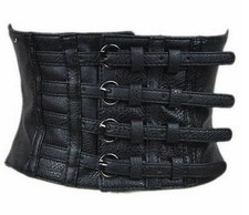 Gürtel Taillengürtel Stretchgürtel Taillencorsage mit Schnallen schwarz