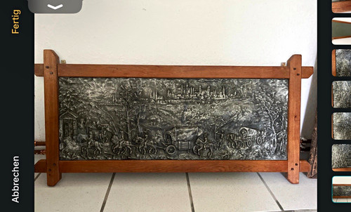 Wandbild relief metallplatte - relief,