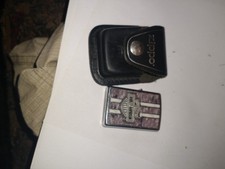 Zippo harley davidson design mit ledertasche