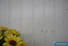 9,8€/qm Profilholz weiß transparent Profilbretter spritzwassergeschützer Bereich