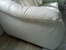 Ledercouch  weiß  Elektrisch  Ausfahrbar 