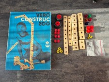 DDR Vero Construc 200 Großer Grundkasten Baukasten Holzspielzeug Spielzeug OVP