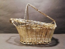 Wein Flaschenkorb antik silber