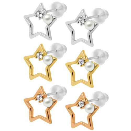 Paar stern ohrstecker perle - paar,