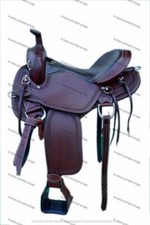 Trail Endurance Ledersattel handgefertigt mit kostenlosem passendem Set und R...