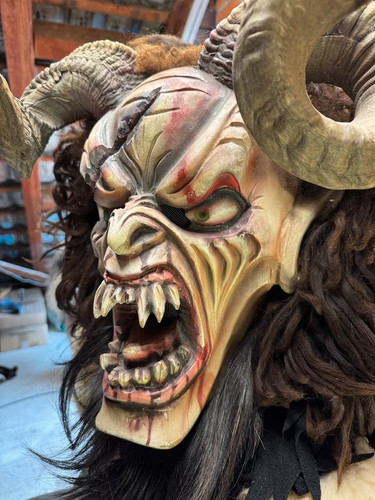 Krampus perchten holzmaske - perchten,