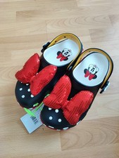 Crocs Disney Minnie Mouse Classic Platform Clog 37/38 Damen Sandalen Schwarz Neu