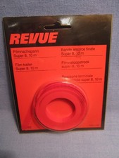 🎞️ SUPER-8 FILM FILMNACHSPANN FILMVORSPANN 10 METER REVUE FARBE ROT NEU OVP