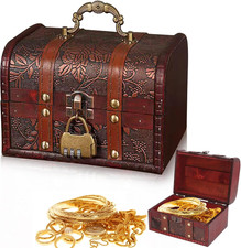 Vintage Holz Schatztruhe