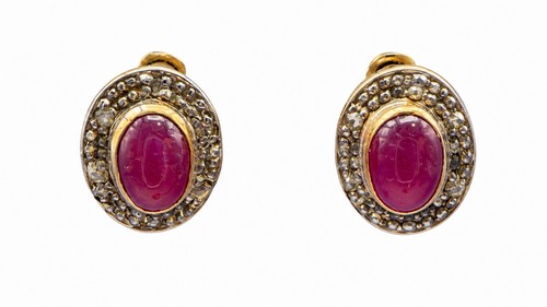 585 gold rubin ohrringe - gold,