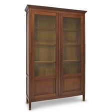 ANTIK! Bücherschrank restauriert Jugendstil / Art Déco Mahagoni Vitrinenschrank