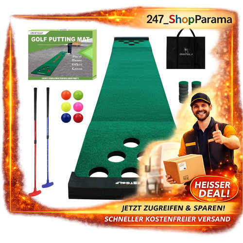 Golf putting matte indoor set - putting,