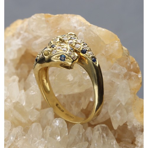 Panther ring mit zirkonia - zirkonia, aus