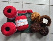 Häkelgarn 3 x 100 g rot