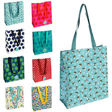 Recycling Einkaufstasche Shopper Tasche Bag Punkte dots retro blau rot pink 