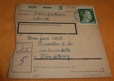 Kreissparkasse KSK Bohmte - Sparkasse Hunteburg Paketkarte 1944