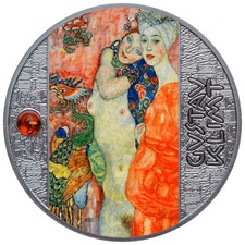 500 Francs CFA 2024 Kamerun - Gustav Klimt (Freundinnen) - Silber Münze Kunst