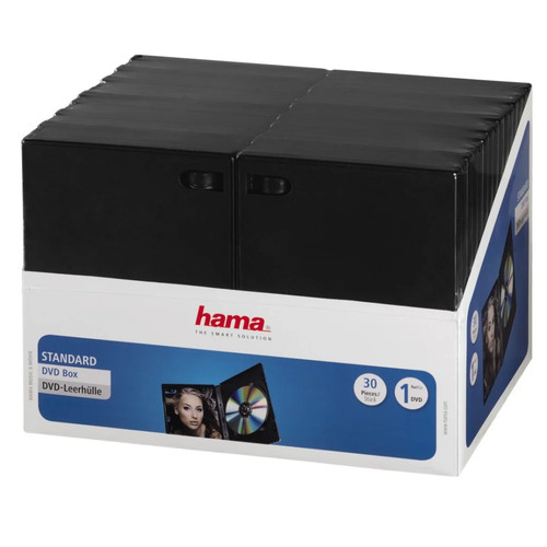 Hama dvd box schwarz 30er - hama, 30er-pack