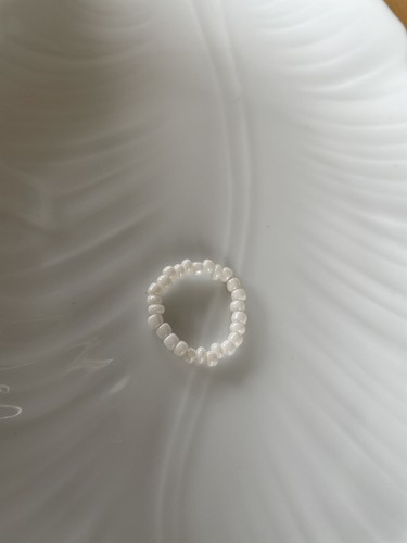 Perlenring damen handgefertigt - perlenring,