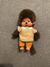 Monchhichi Sekiguchi 1974 Junge im orangen Outfit ca. 20cm - Monchichi Sammlung