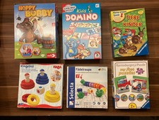 6 Spiele für 2-4 Jahre Domino Puzzle Selecta Haba Ravensburger Hoppy Bobby
